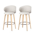Elliot PU Leather Counter Stool - Beige (Set of 2)