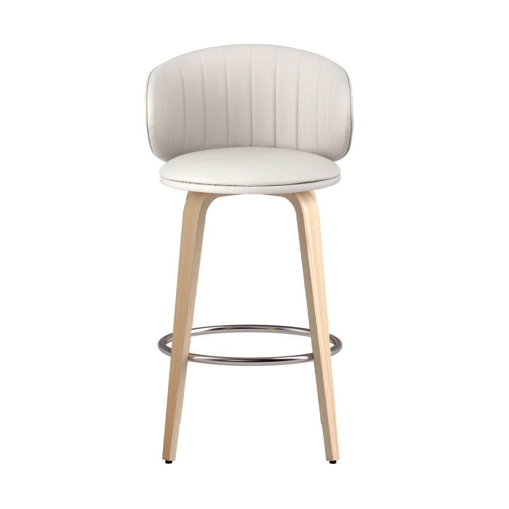 Elliot PU Leather Counter Stool - Beige (Set of 2)