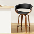 Margot PU Leather Counter Stool - Black