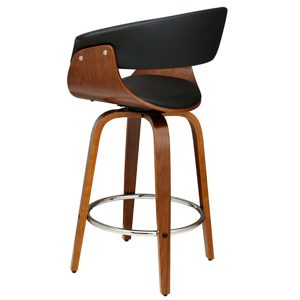 Margot PU Leather Counter Stool - Black