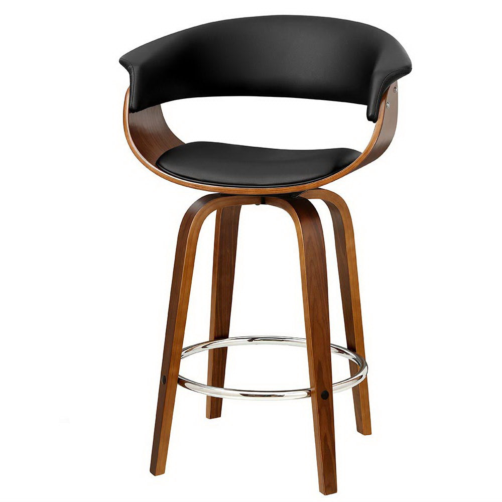 Margot PU Leather Counter Stool - Black