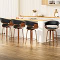 Margot PU Leather Counter Stool - Black (Set of 4)
