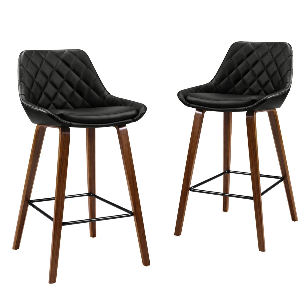 Benjamin PU Leather Counter Stool - Black (Set of 4)