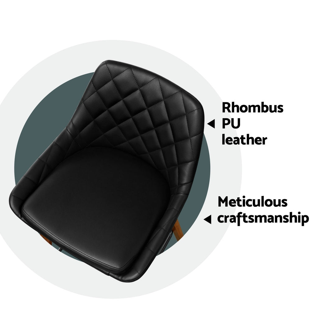 Benjamin PU Leather Counter Stool - Black (Set of 4)