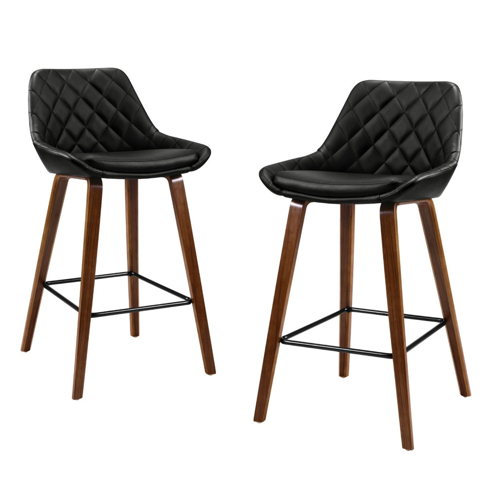 Benjamin PU Leather Counter Stool - Black (Set of 4)
