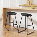 Olivia PU Leather Counter Stool - Black (Set of 2)