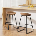 Olivia PU Leather Counter Stool - Brown (Set of 2)