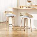 Mabel PU Leather Counter Stool - White (Set of 2)