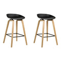 Ruby Wooden Counter Stool - Black (Set of 2)