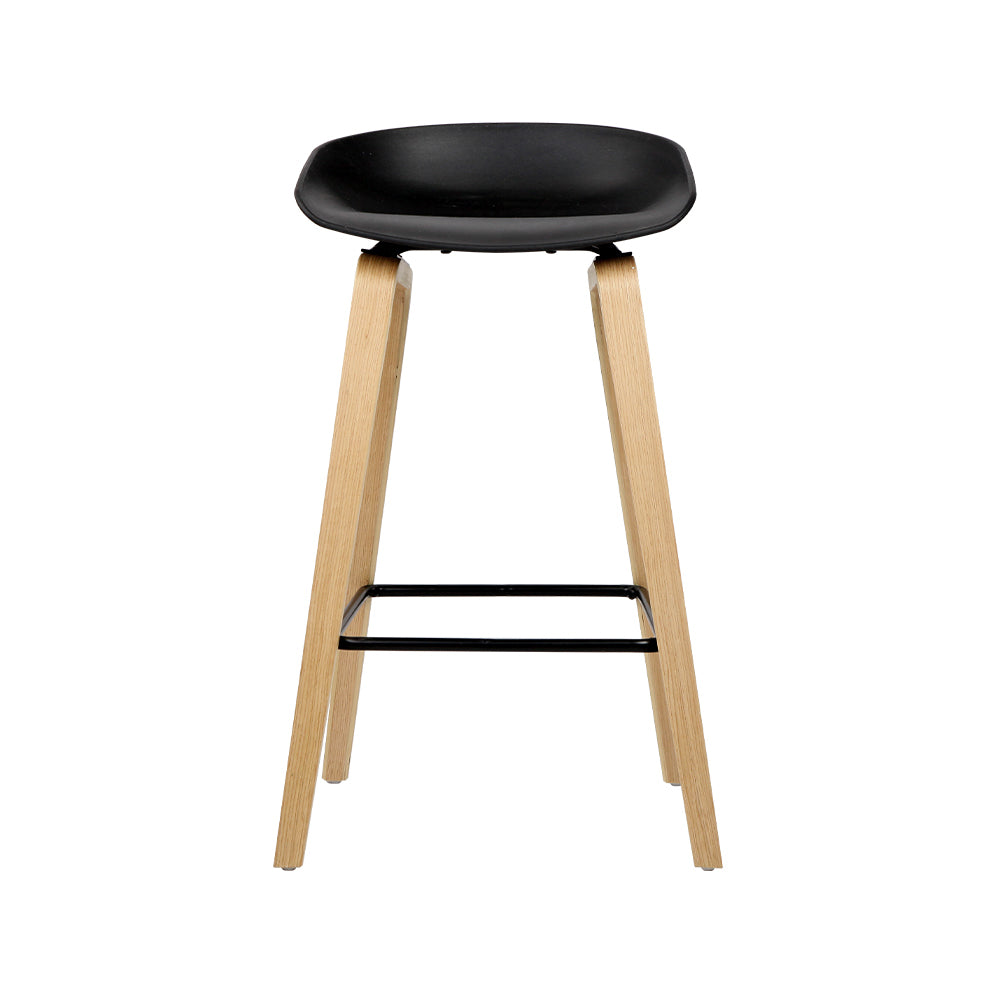Ruby Wooden Counter Stool - Black (Set of 2)