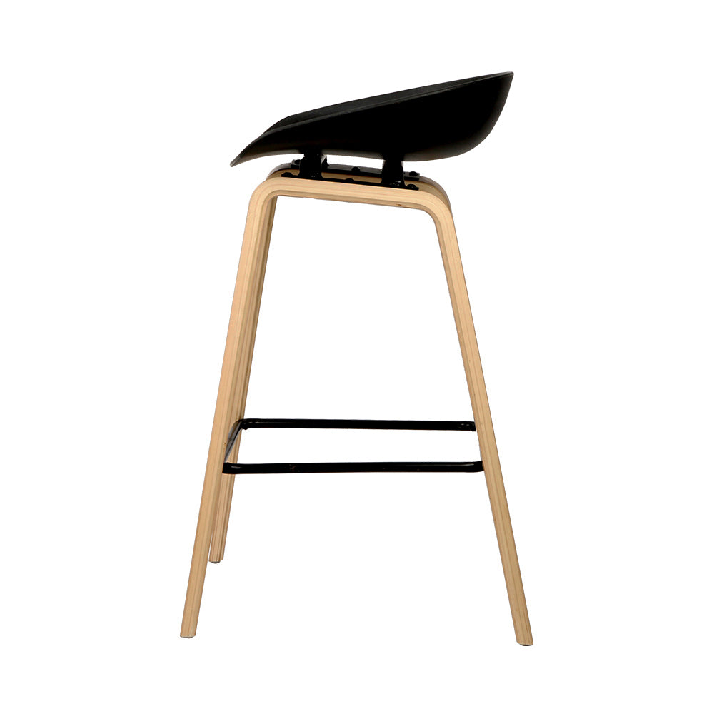 Ruby Wooden Counter Stool - Black (Set of 2)