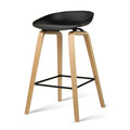 Ruby Wooden Counter Stool - Black (Set of 4)