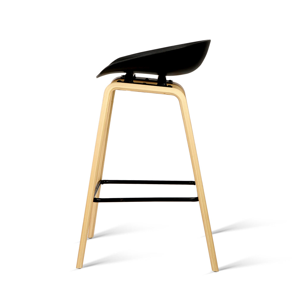 Ruby Wooden Counter Stool - Black (Set of 4)