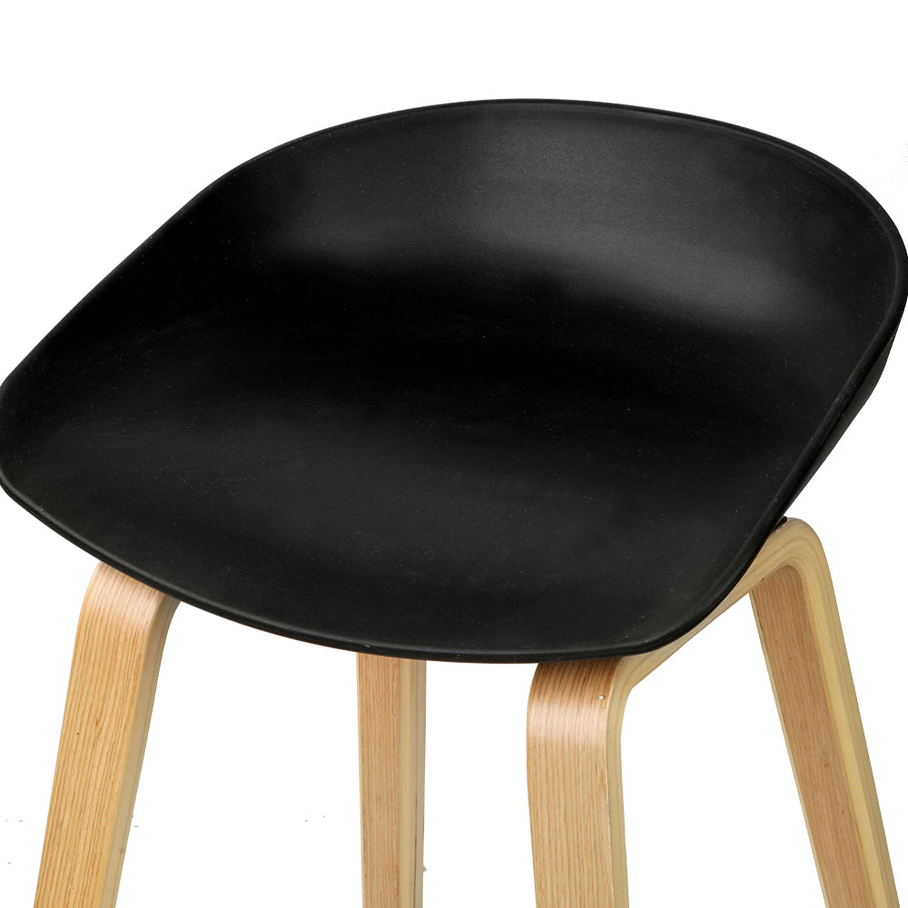 Ruby Wooden Counter Stool - Black (Set of 4)