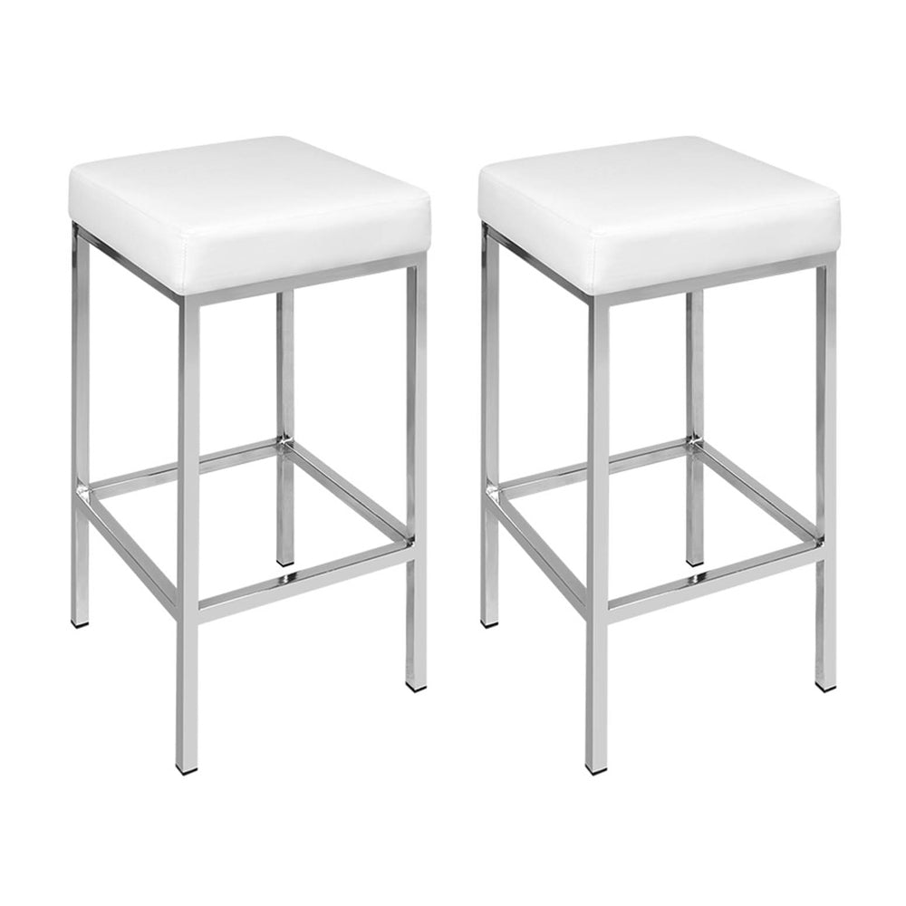 Penelope PU Leather Counter Stool - White (Set of 4)