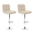 Samuel PU Leather Counter Stool - Beige (Set of 2)