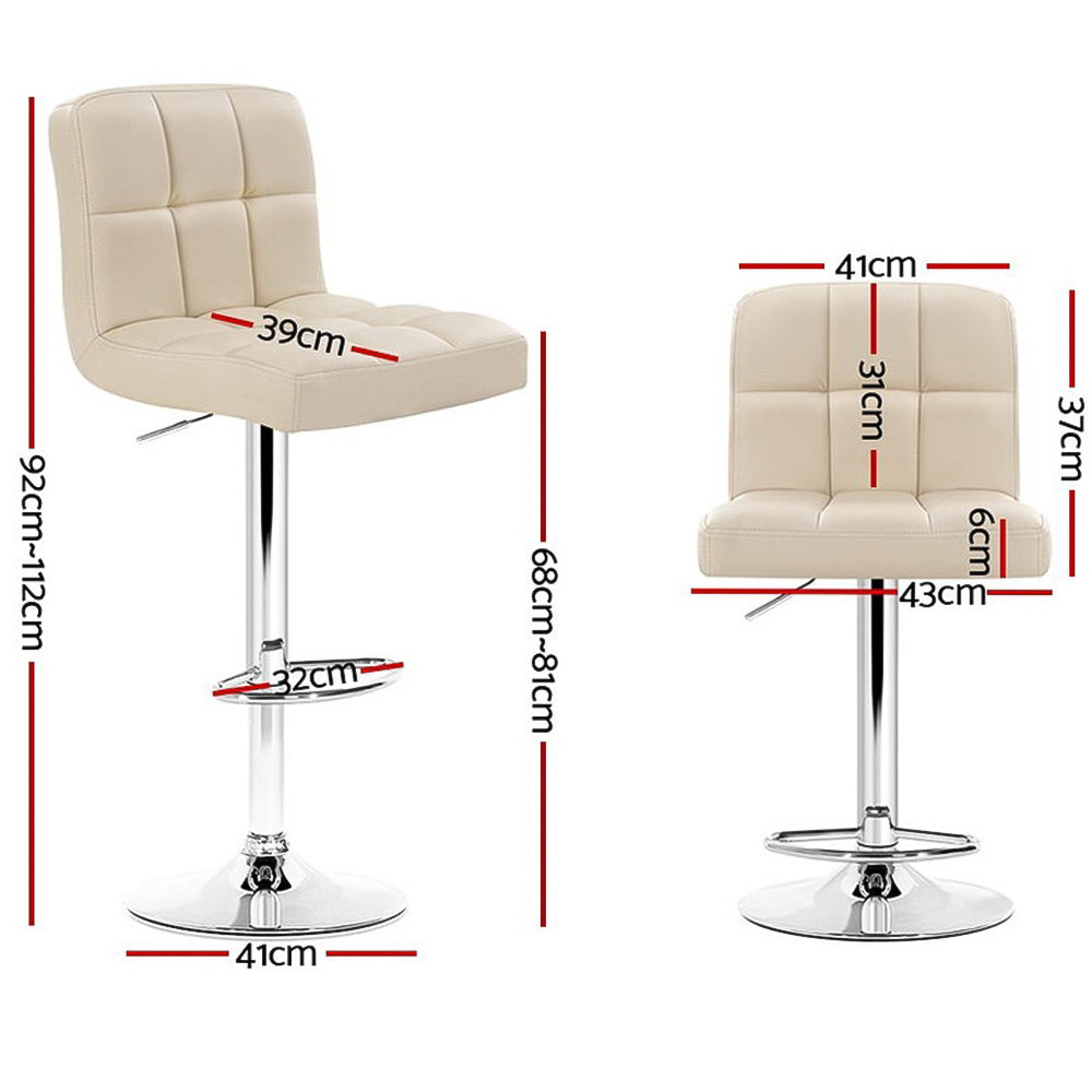 Samuel PU Leather Counter Stool - Beige (Set of 4)