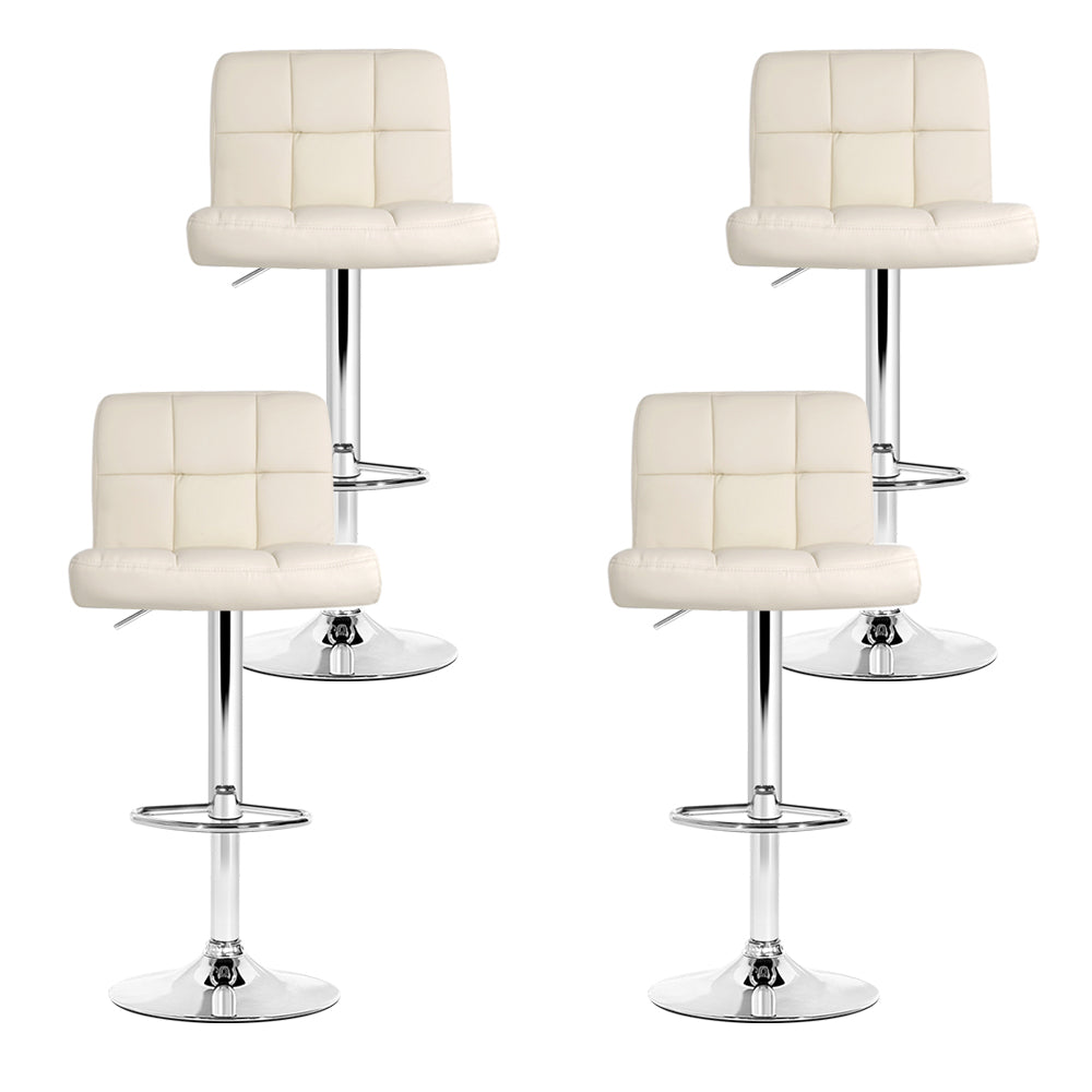 Samuel PU Leather Counter Stool - Beige (Set of 4)