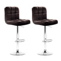 Samuel PU Leather Counter Stool - Brown (Set of 2)