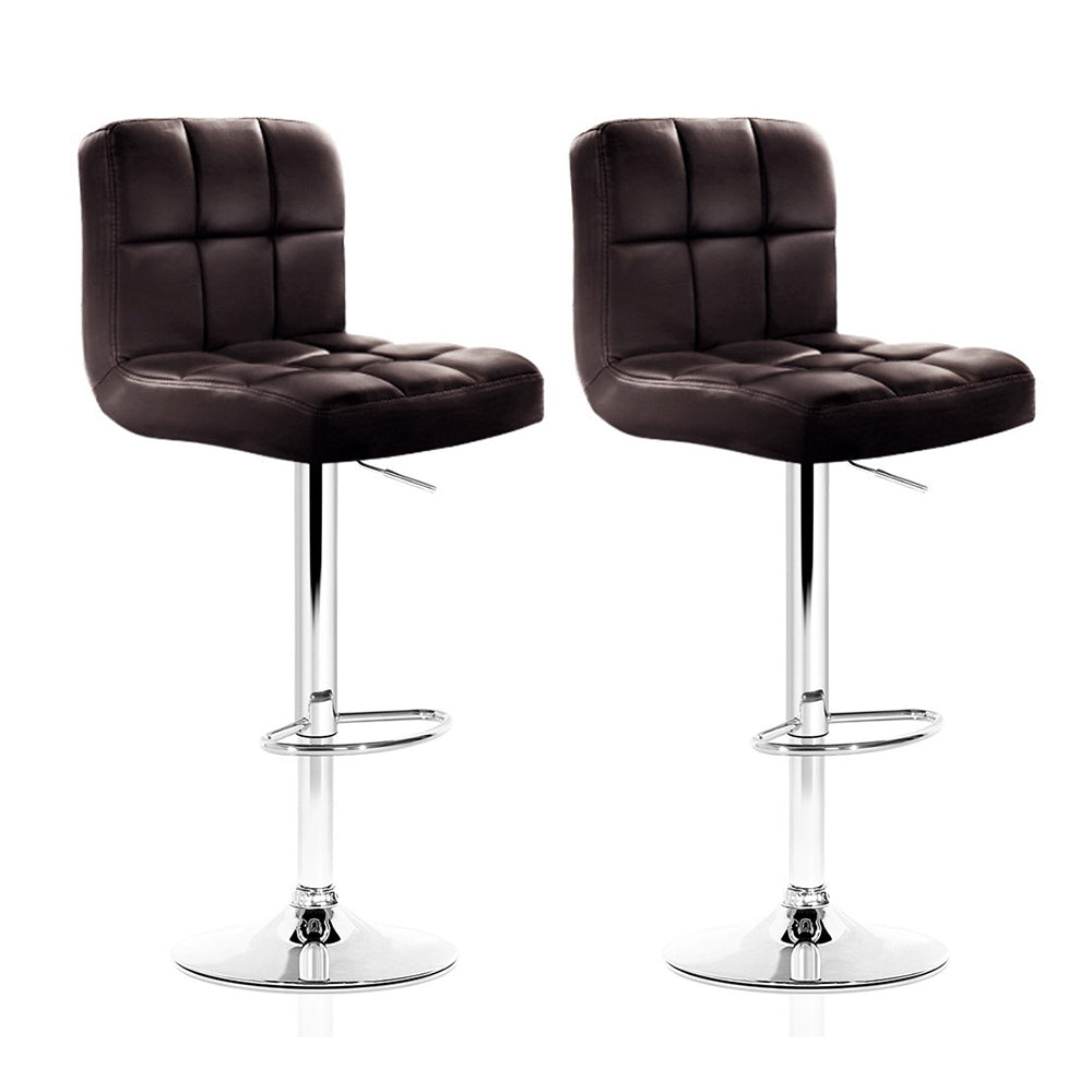 Samuel PU Leather Counter Stool - Brown (Set of 2)