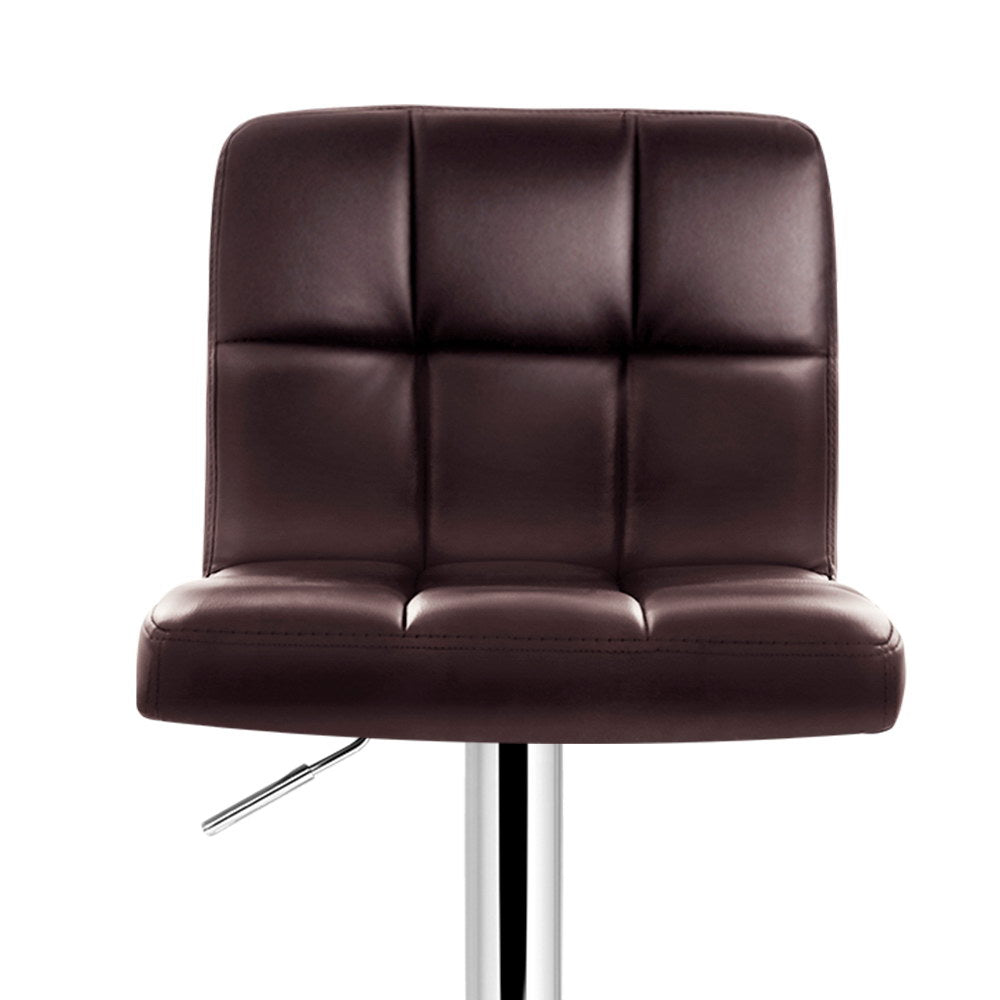 Samuel PU Leather Counter Stool - Brown (Set of 2)
