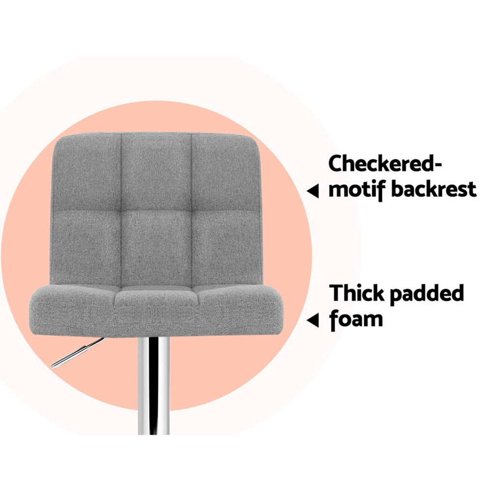 Samuel Fabric Counter Stool - Grey (Set of 4)
