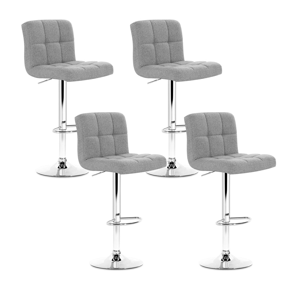 Samuel Fabric Counter Stool - Grey (Set of 4)