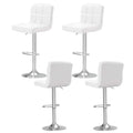 Samuel PU Leather Counter Stool - White (Set of 4)
