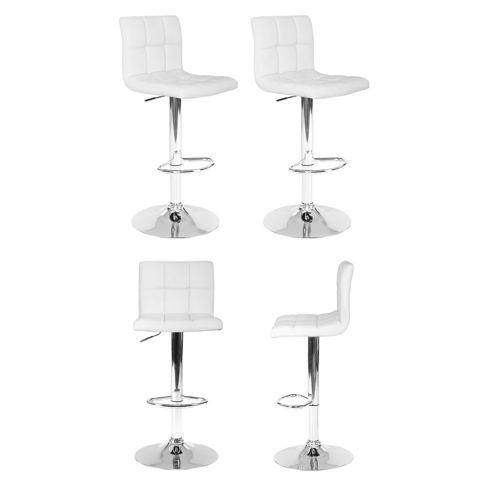 Samuel PU Leather Counter Stool - White (Set of 4)