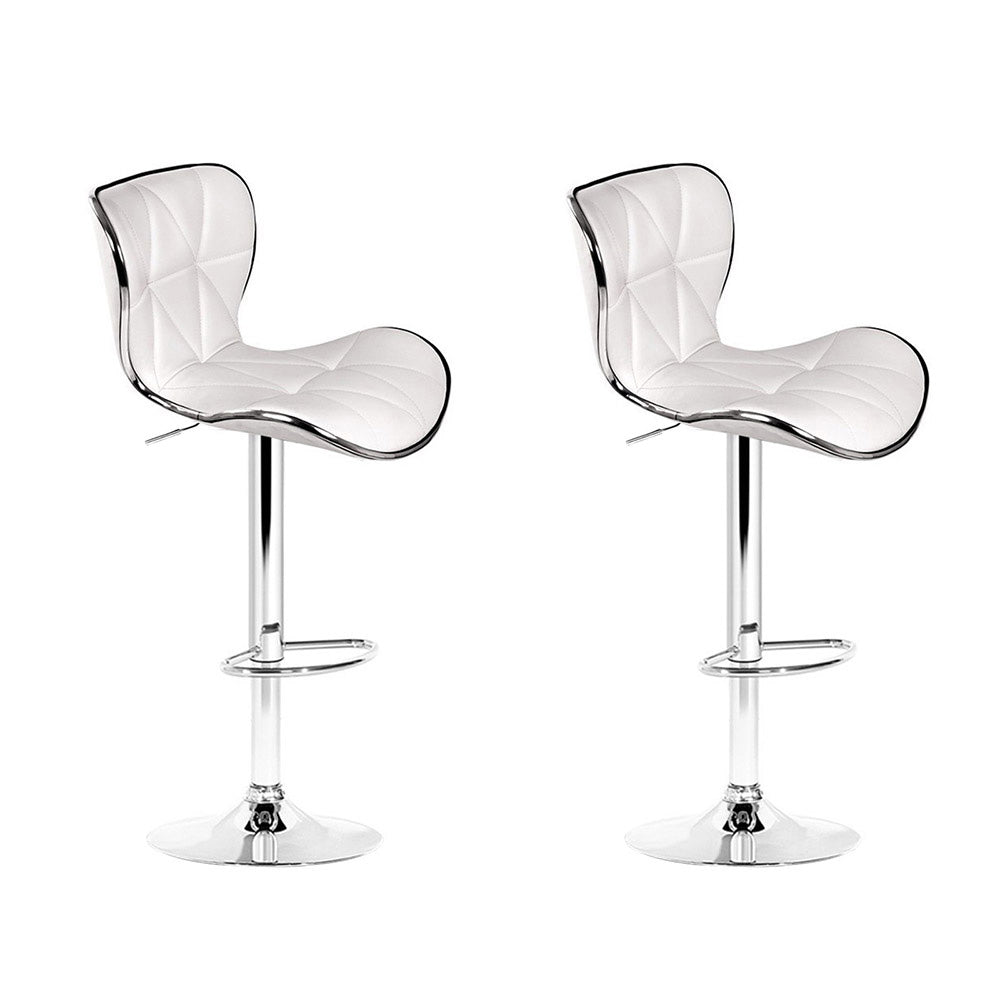 Freya PU Leather Counter Stool - White (Set of 2)