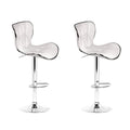 Freya PU Leather Counter Stool - White (Set of 2)