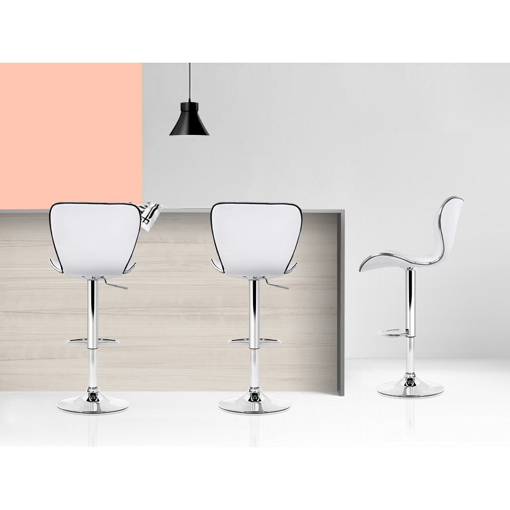 Freya PU Leather Counter Stool - White (Set of 2)