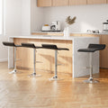 William PU Leather Counter Stool - Black (Set of 4)