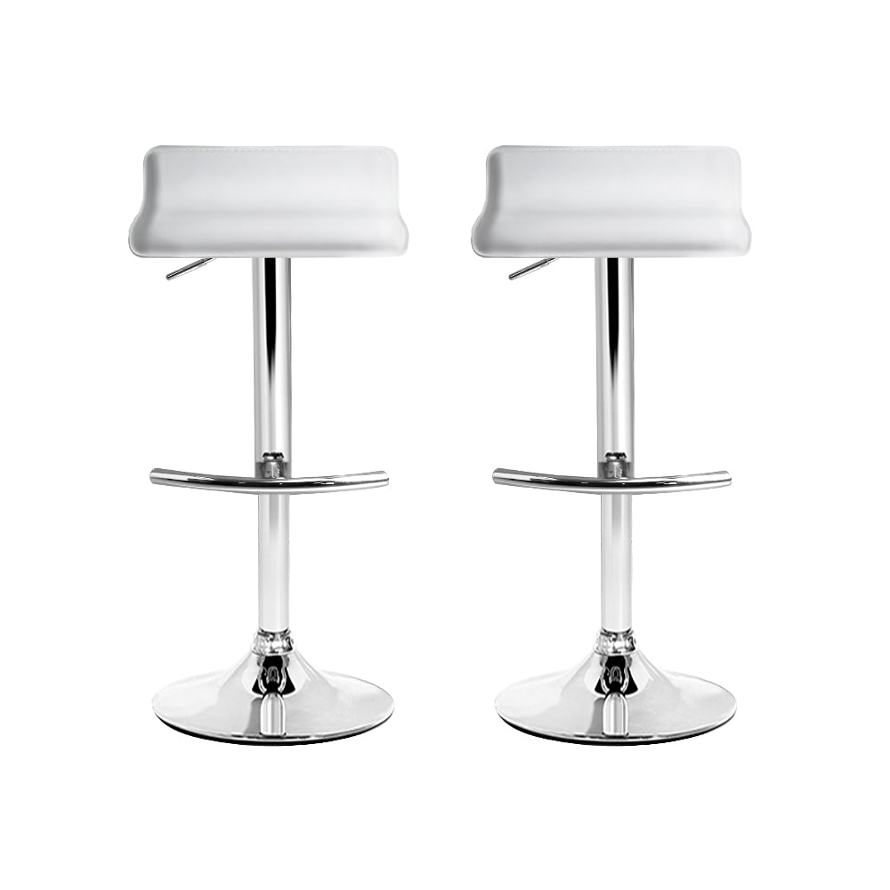 William PU Leather Counter Stool - White (Set of 2)