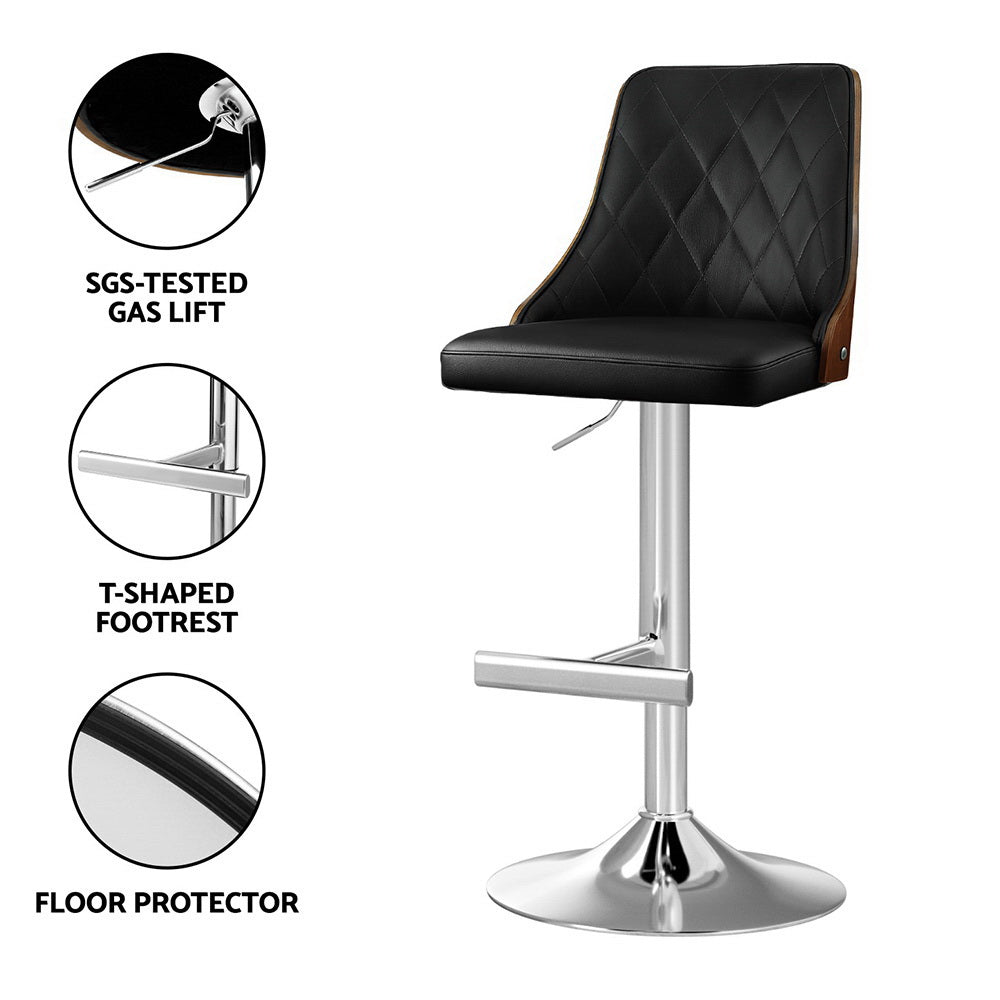 Maeve Upholstered Counter Stool - Black (Set of 2)