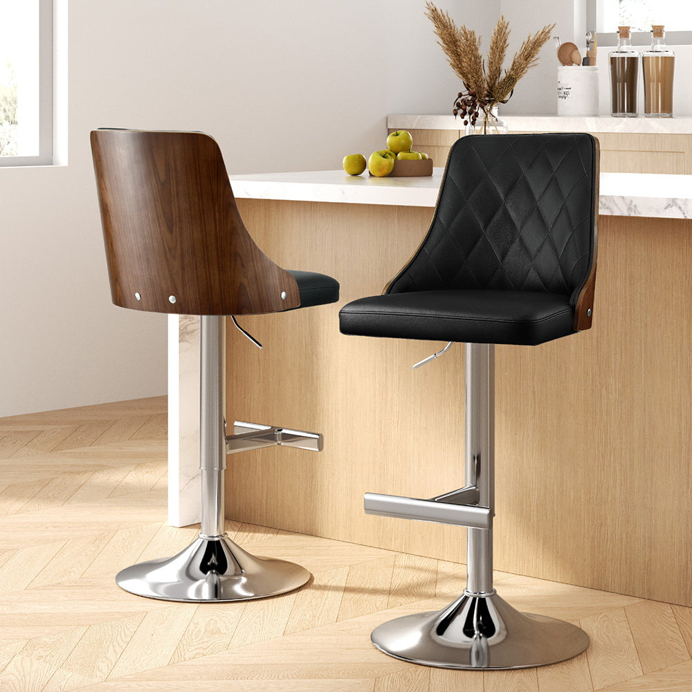 Maeve Upholstered Counter Stool - Black (Set of 2)
