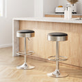Thomas PU Leather Counter Stool - Black (Set of 2)