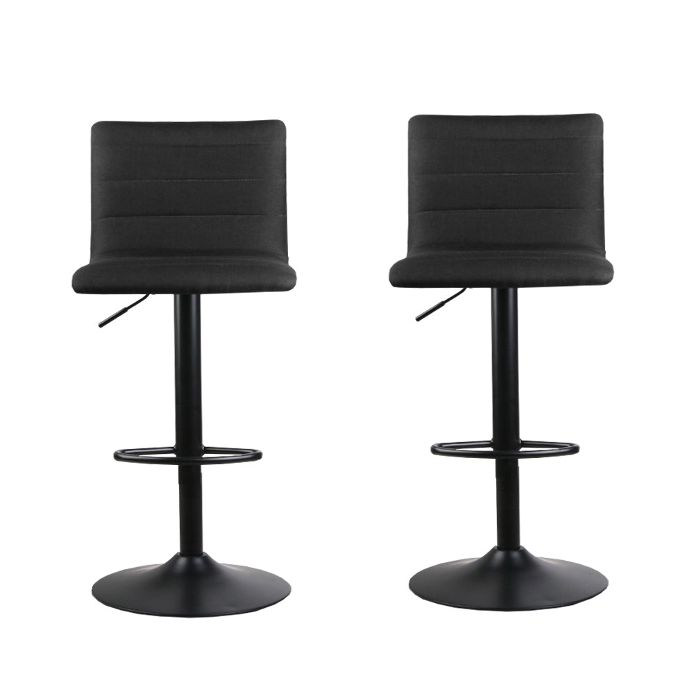 Zachary Fabric Counter Stool - Black (Set of 2)