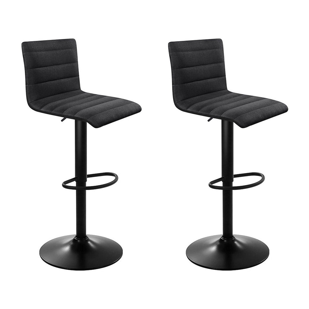 Zachary Fabric Counter Stool - Black (Set of 2)
