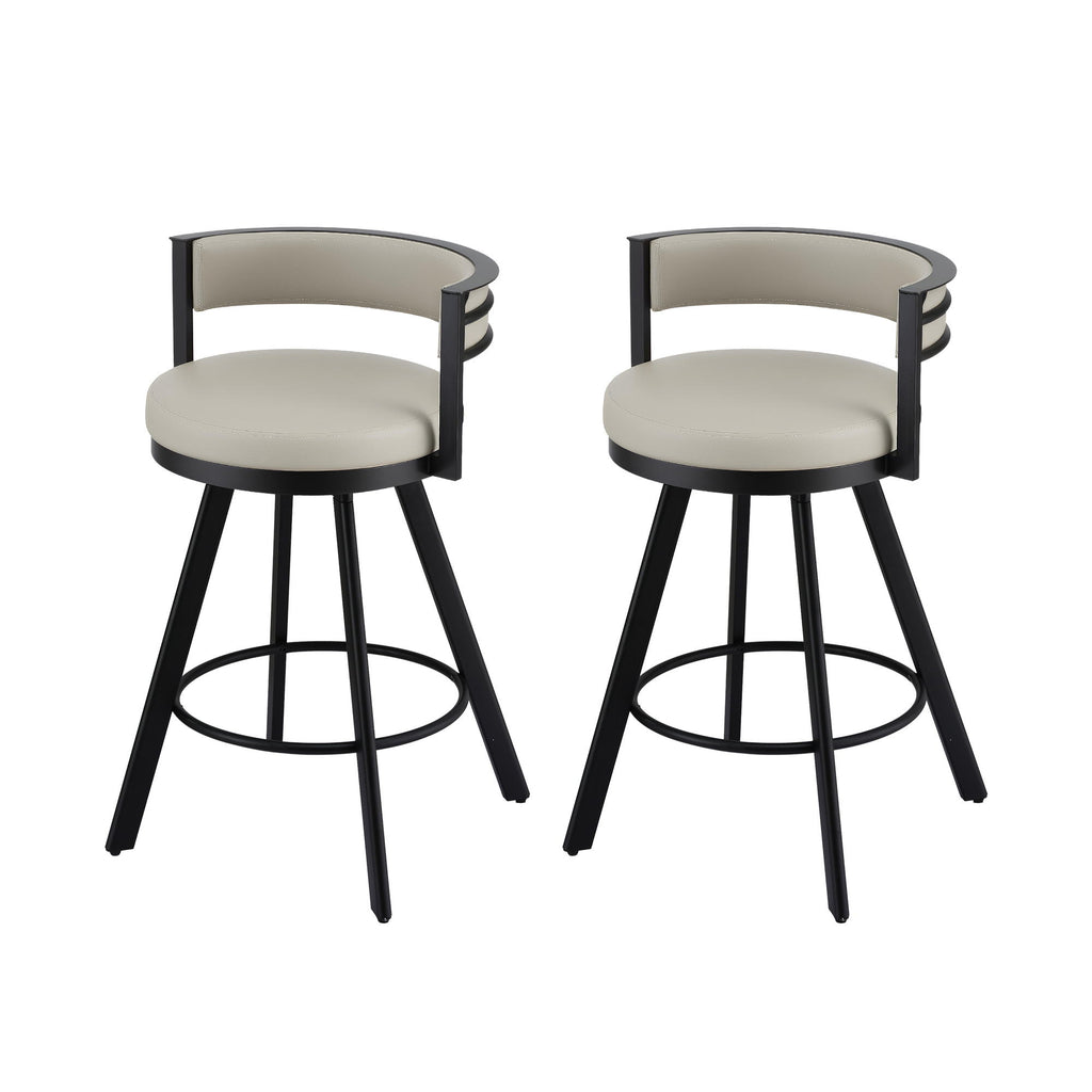 Owen PU Leather Counter Stool - Beige (Set of 2)