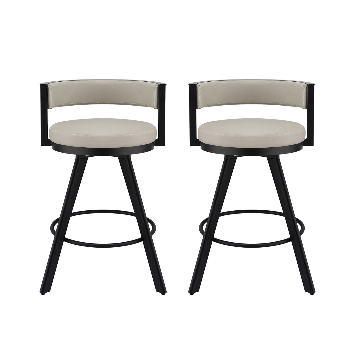 Owen PU Leather Counter Stool - Beige (Set of 2)