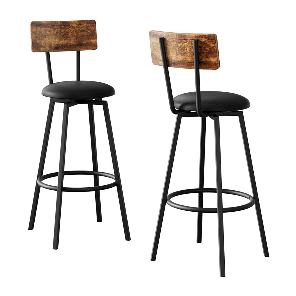Celeste Upholstered Counter Stool - Black (Set of 2)