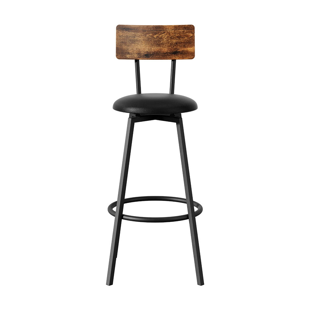 Celeste Upholstered Counter Stool - Black (Set of 2)