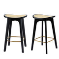 Clara Rattan Counter Stool - Black (Set of 2)