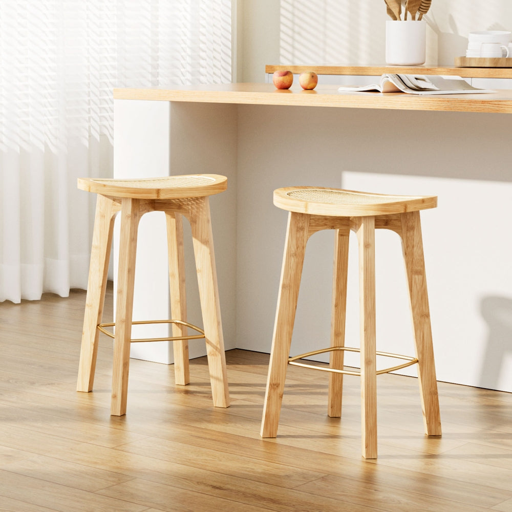 Clara Rattan Counter Stool - Natural (Set of 2)