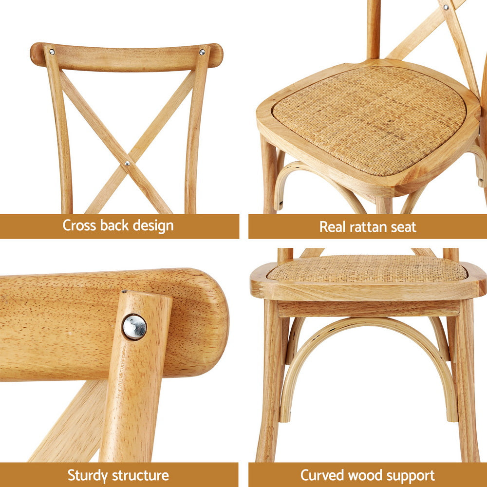 Mattea Rattan Dining Chair - Natural (Set of 2)