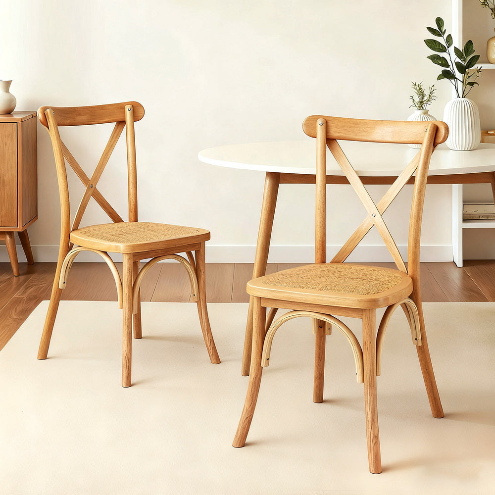Mattea Rattan Dining Chair - Natural (Set of 2)