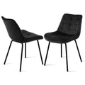 Juliette Velvet Dining Chair - Black (Set of 2)