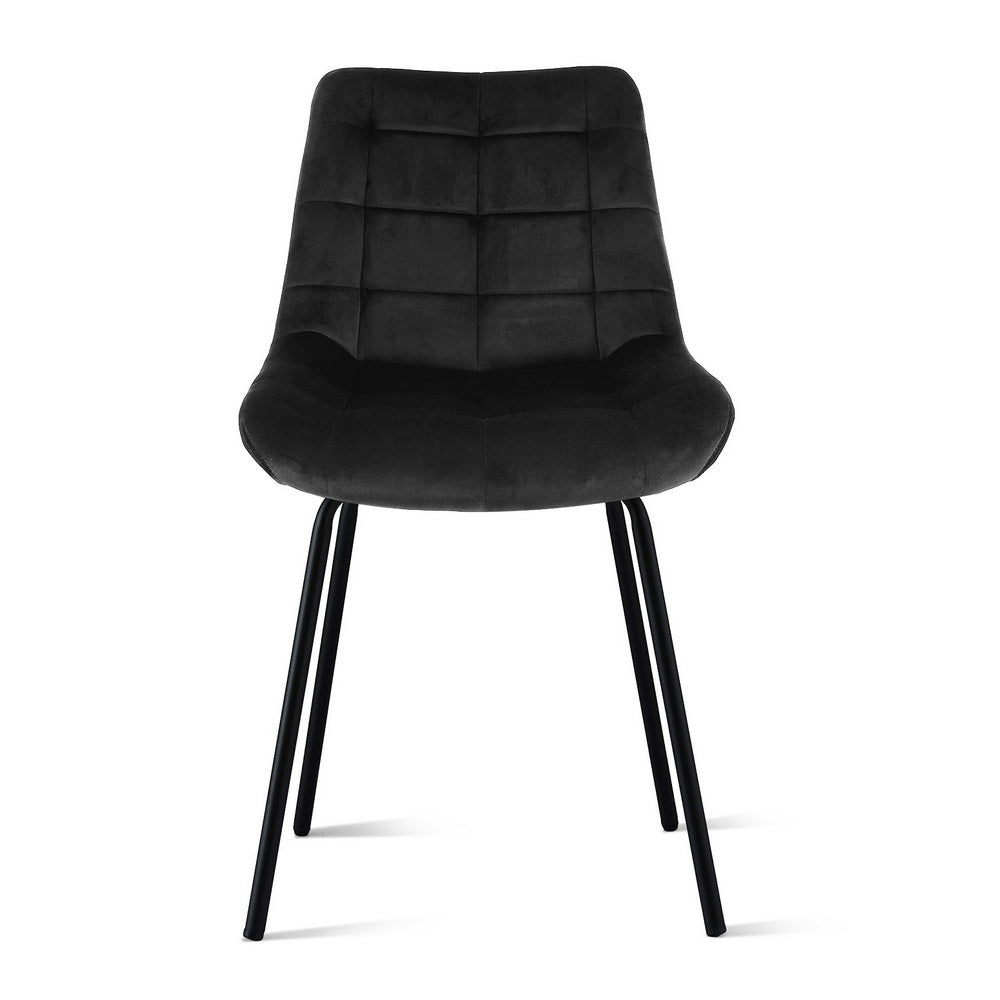 Juliette Velvet Dining Chair - Black (Set of 2)