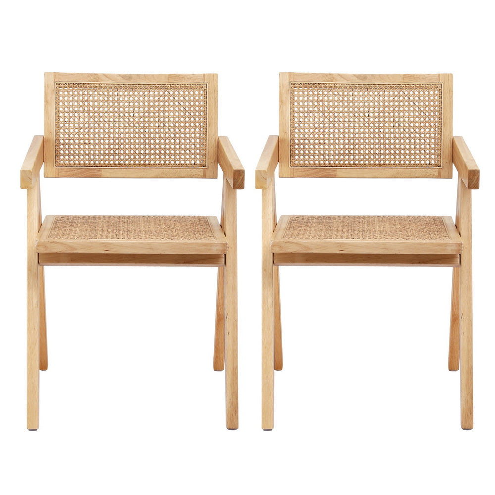 Asher Rattan Dining Chair - Natural (Set of 2)